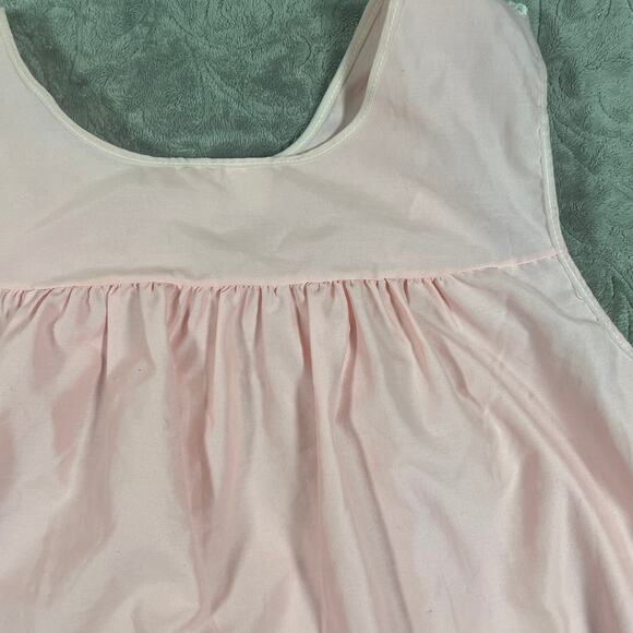 Vintage 1960s Nightgown Philmaid Lace Floral Embroidery Pink Medium Grandmacore - Picture 7 of 8